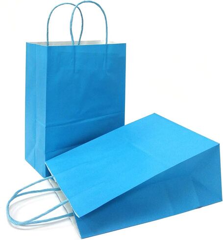 AZOWA Gift Bags Small Kraft Paper Bags with Handles (5 x 3.1 x 8.2 in, Green, 12 Pcs) in Kuwait
