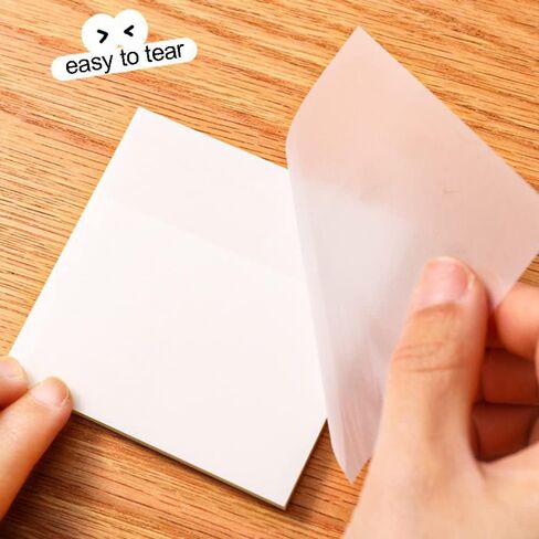 300 Sheets Transparent Sticky Notes 3x3 Inch Self-Stick Note Pads Waterproof Translucent Memo for School & Office (Transparent, 3 * 3) in Saudi Arabia