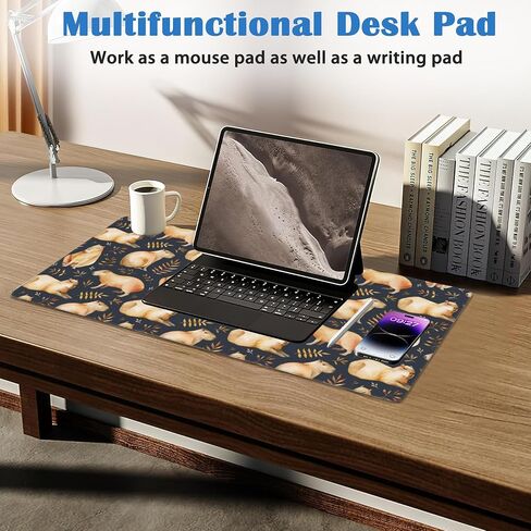 Large Mouse Pad Blue Daisies Mouse Mat for Home and Office Butterflies Large Gaming Mouse Pad for Laptop Keyboard Mat with Non-Slip Rubber Base,Stitched Edges (31.5"x15.7") in Saudi Arabia