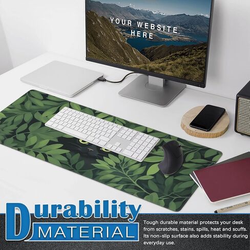 المكتب حصيرة القهوة رسومات الشعار المبتكرة لوحة فأر كبيرة لمكتب لوحة الماوس القاعدة غير المنقولة مع حواف مخيط ، حصيرة الماوس لوحة المفاتيح للكمبيوتر ، العمل ، الألعاب ، ديكور المكتب 31.5x15.7 في in Kuwait