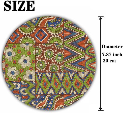 Round Mouse Pad, Music Note Mousepad, Non-Slip Rubber Base Mouse Pads, for Desktop Notebook Mouse Mat 7.87 inches (20cm), Item-019 in Saudi Arabia