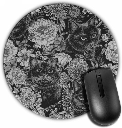 Round Mouse Pad, Music Note Mousepad, Non-Slip Rubber Base Mouse Pads, for Desktop Notebook Mouse Mat 7.87 inches (20cm), Item-019 in Saudi Arabia
