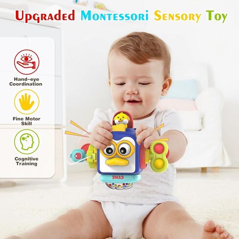 Montessori Toys for 1 Year Old, Sensory Toys for Toddlers 1-3, Activity Busy Cube Travel Toys, 1 Year Old Boy Girl Toys First Birthday Gift, Toddler Learning Toys Baby Toy 12-18 Months 1 2 3 Year Old in Saudi Arabia