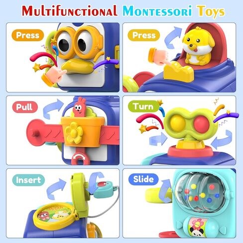 Montessori Toys for 1 Year Old, Sensory Toys for Toddlers 1-3, Activity Busy Cube Travel Toys, 1 Year Old Boy Girl Toys First Birthday Gift, Toddler Learning Toys Baby Toy 12-18 Months 1 2 3 Year Old in Saudi Arabia
