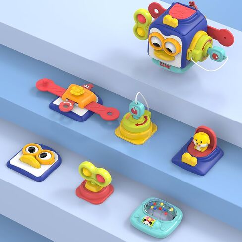 Montessori Toys for 1 Year Old, Sensory Toys for Toddlers 1-3, Activity Busy Cube Travel Toys, 1 Year Old Boy Girl Toys First Birthday Gift, Toddler Learning Toys Baby Toy 12-18 Months 1 2 3 Year Old in Saudi Arabia