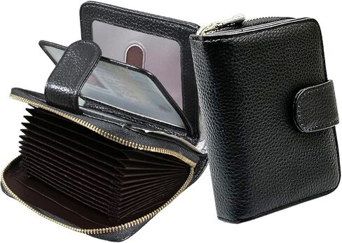 Beurlike Women's RFID Credit Card Holder Organizer Case Leather Security Wallet in Kuwait