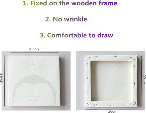 TINDAY 2 Pack Framed Paint by Number for Adults Paint by Numbers Paint by Number Framed DIY Canvas Painting by Numbers Green Plants Acrylic Painting for Home Wall Painting Kits for Adults 8x8 Inch in Saudi Arabia