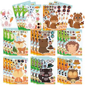 Kopokita 24 Sheets 8.3 '' × 5.9 '' جعل ملصقات شاحنات Monster الخاصة بك لصالح الحفلات للأطفال الصغار ، وجعل ملصقات الوجه لأنشطة Kids Supplies Crafts
