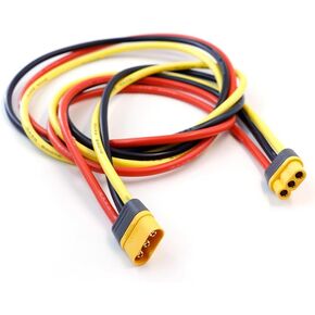 AMASS MR60 ذكر إلى موصلات محول الإناث محول مع سلك كابل قياس 12AWG تيار مرتفع لبطارية RC LIPO (حزمة 2)