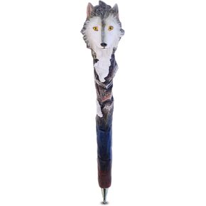 Planet Pens Wolf Novelty Pen - Cute and Fun Kids and Adults Ballpoint Pen, Colorful Wild Life Animal Writing Pen Instrument For School and Office Desk Decor Accessories