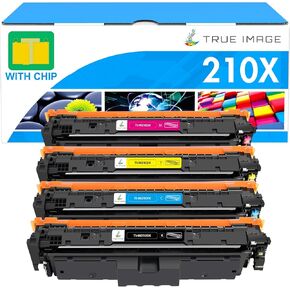 210X Toner Cartridges 4 Pack High Yield: (with Chip) 210A Compatible for HP 210X 210 Toner Cartridges Work for HP Color Laserjet MFP 4301fdw 4301fdn Pro 4201dw 4201dn Series Printer Ink (B/C/Y/M)