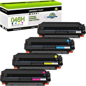greencycle 4-Color Compatible Toner Cartridge Replacement for Canon 046 CRG046H CRG046H Toner Works on imageCLASS MF731Cdw MF735Cdw MF733Cdw LBP654Cdw LBP654Cx Printer