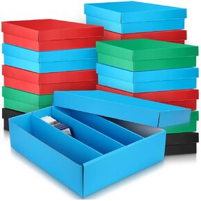 Seajan 16 Pcs 3200 Count Trading Card Storage Box Collectible Storage Boxes Bulk for Sports and Gaming Cards(Multicolor)