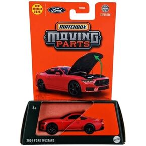 Matchbox Moving Parts, 2024 Ford Mustang, Red, 1:64 Scale Diecast