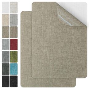 J.CARP 2Pcs Self-Adhesive Coarse Linen Patches, Linen Repair Patches, Large Linen Repair Patches for Repairing Sofas, Chairs, Clothes Made of Linen (8 * 11 inches-2PCS Beige)