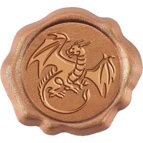 CRASPIRE 50 Pack Adhesive Wax Seal Stickers Dragon Wax Seal Stickers Self Adhesive Wax Seals Envelope Wax Seal Sticker for Wedding Invitation Craft Adhesive Waxing