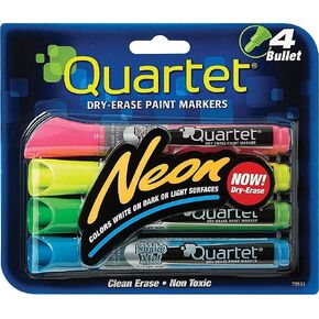 Quartet Glass Whiteboard Markers, Dry Erase Markers, Neon, 2 Pack (79551) (Pack of 2)