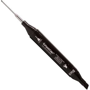 FastCap Long Nose Permanent Marker with Wide Chisel Point for Tool Foam Tracing - Perfect for Contractors and Technicians - Black, Bold 3mm Tip, Thin 1 mm Tip - 80553