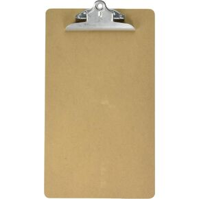 Charles Leonard Letter Size Masonite Clipboard with Shannon Style Arch Posts, Two Sided Smooth, Brown, 9 X 14.5 Inches (89533)