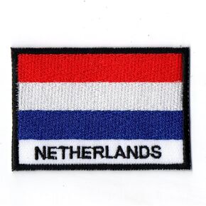 Netherlands Flag Iron on Patch Embroidered for Clothing Shirt Jacket Jeans Backpack Cap Approximate Size 2x3 Inch P108