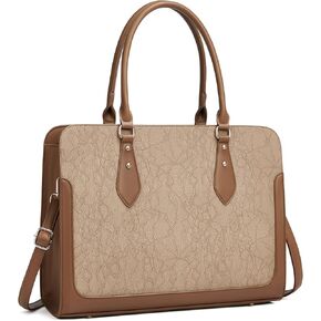 Laptop Bag for Women 15.6 Inch Work Tote Bag for Women,Leather Computer Bags Waterproof Tote Professional Briefcase,Large Capacity Business Office Bag for Work