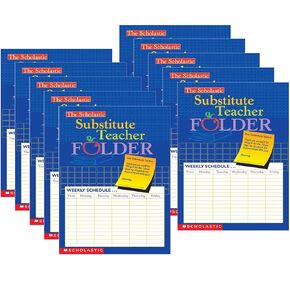 Scholastic Teacher Resources Substitute Teacher Folder, Pack of 10