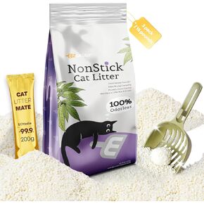 Cat Litter, Dust Free, Unscented, Non-Stick, Mixed Particle Sizes, for All Cats (5 Pounds)