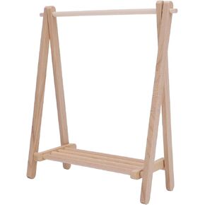 1:12 Dollhouse Clothes Rack, Dollhouse Furniture, Wooden Floor Stand, Doll Clothes Accessories Miniature Dollhouse Garment Rack