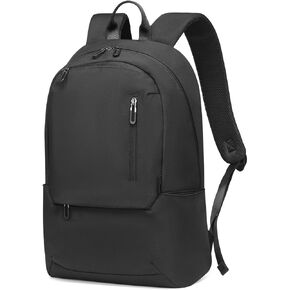 حقيبة تحمل على الظهر المحمول 20L مقاوم للماء ، حقيبة تحمل على الظهر المعتمدة من TSA ، نايلون خفيفة الوزن على ظهر الكمبيوتر مع رحلات السفر التجارية ، أسود ، أسود