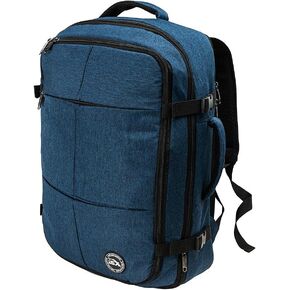 Uppsala Carry on Luggage 22x14x9 Cabin Bag Expandable Backpack Expanding to 22x14x10-Integrated Laptop Sleeve Creating Ideal Laptop Bag - Perfect Southwest Airlines Travel Backpack (Navy)