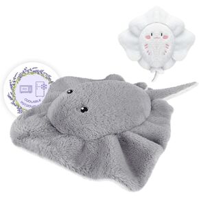 Heatable & Coolable Stingray Plush, Microwave Heating Pad Animal, Stingray Stuffed Animals for Companion, Cozy Stingray Lavenderl, Stingray Toys Gifts