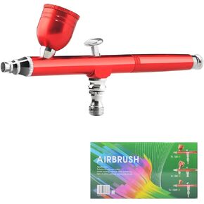 HUBEST 0.3mm Dual-Action Airbrush Gravity Feed Spray Gun Kit Trigger Spray Gun for Cake Decorating, Painting, Tattoo, Models Art,Craft