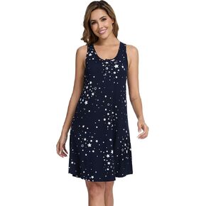 WiWi Viscose from Bamboo Nightgowns for Women Summer Tank Pajama Gowns Sleeveless Sleep Shirts S-XXL in Kuwait
