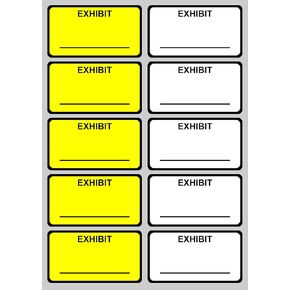 Legal Exhibit Stickers,MeshaKippa 1.8x1 inch 200pcs Legal Exhibit Label for Legal Files