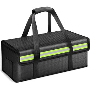 Riokko Black E-Bike Battery Safe Bag Fireproof, Waterproof & Explosion-proof Lipo Safe Bag for Storage Large Lipo Bag Fireproof Ebike Battery Bag(19.29 * 5.9 * 5.5in)