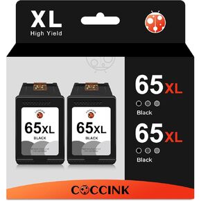 COCCINK 65XL Color Ink Cartridge for HP Envy 5000 5055 5052 5058 5070 Deskjet 2600 2620 2622 2624 2632 2652 2655 3720 3722 3772 3755 3758 Printer for HP Ink 65 XL HP65 HP65XL (1 Color)