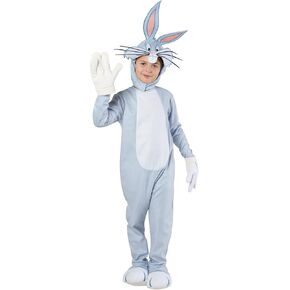 Rubies Child's Looney Tunes Bugs Bunny Costume Jumpsuit With Headpiece and Gloves