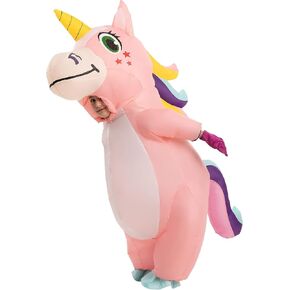 Spooktacular Creations Halloween Kids Inflatable Costume, Full Body Unicorn Blow Up Costume, Unicorn Costumes for Parties