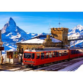Gornergrat Railway Station Puzzles for Adults 1000 Pieces, Jigsaw Puzzles for Adults 1000 Piece, Puzzle for Adults, Adults Challenging Game, Impossible Puzzle, Family Decoration Puzzle