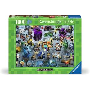 Ravensburger Minecraft 1000-Piece Jigsaw Puzzle for Adults and Kids | Unique Softclick Technology | Immersive Minecraft Imagery | Ideal for Puzzle Enthusiasts | Certified by Forest Stewardship Council