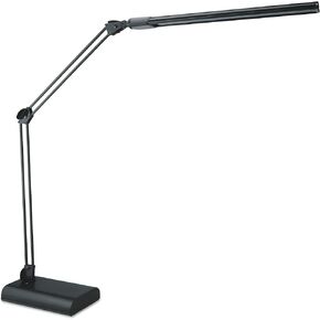 Alera ALELED908B 3.25 in. W x 6 in. D x 21.5 in. H Adjustable LED Desk Lamp - Black