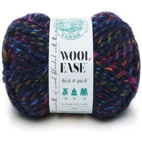 خيوط Lion Brand - صوف - صوف وسرعة - مطبوعات وخطوط - 3 عبوات مع مقياس الإبرة - 640-535 (River Run) in Kuwait