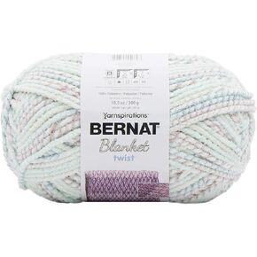 Bernat Blanket Twist Dove Yarn - 2 Pack of 300g/10.5oz - Polyester - 6 Super Bulky - Knitting/Crochet