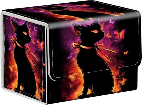Premium for Mtg Commander Deck Box for Anime Card Sleeves, Stylish Card Deck Case for Mtg Card Sleeves, Trading Card Storage Box - for Mtg Deck Box, Firestorm Wolf in Saudi Arabia
