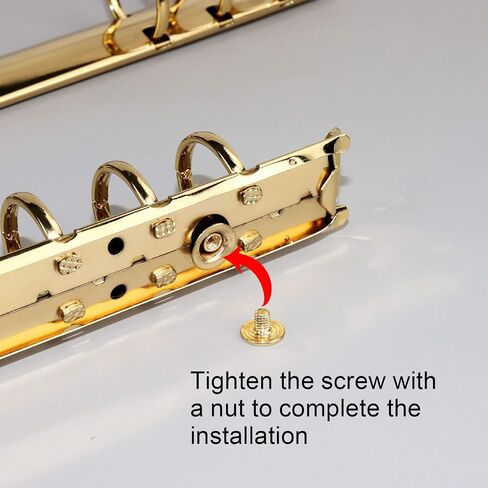 Gold A6 0.8" Diameter Metal Round 6 Rings Binder Mechanism Replacement Kit, 2 Packs Comb Binding Spines for 6-Holes Binder Notebook Journal, Planner Desk Accessories (Gold, A6 21mm) in Saudi Arabia