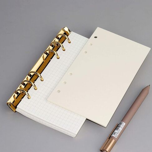 Gold A6 0.8" Diameter Metal Round 6 Rings Binder Mechanism Replacement Kit, 2 Packs Comb Binding Spines for 6-Holes Binder Notebook Journal, Planner Desk Accessories (Gold, A6 21mm) in Saudi Arabia