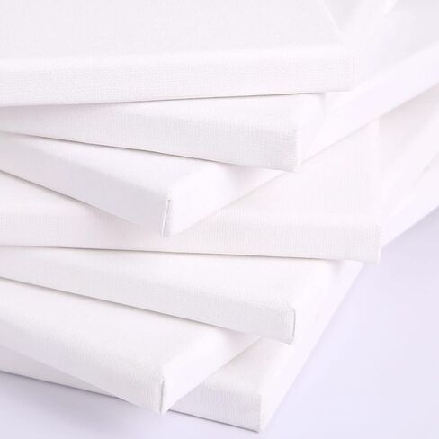 Canvases for Painting, 40x30’’, 30x20’’, 20x15’’, 8 Set Stretched White Canvas with Petal Paint Tray Palettes & Tape, Artist Canvases Frame Board Panels, Cotton Canvas for Oil, Acrylic,Watercolor in Kuwait