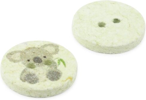 Dritz Koala ، أخضر فاتح ، 9 أزرار قطنية معاد تدويرها ، 18 ملم (11/16 ") ، 9 العد in Kuwait