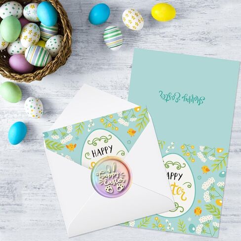 Yolakis Happy Easter Bunny Wax Seal Seal و Cross Wax Seal Seal Stamp Retro Wood Sealing Stamp لأظرف الزفاف الديكور الدعوة (النوع 2) in Saudi Arabia