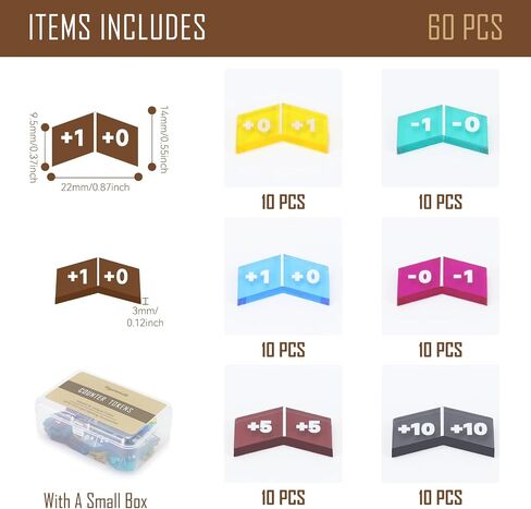 60Pcs MTG Counters/Keyword Counters for Magic The Gathering, Colorful Coded MTG Tokens, Improved Gameplay with This Great Magic The Gathering Gift/MTG Gift in Kuwait